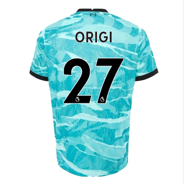 Maillot Football Liverpool NO.27 Origi Exterieur 2020-21 Bleu